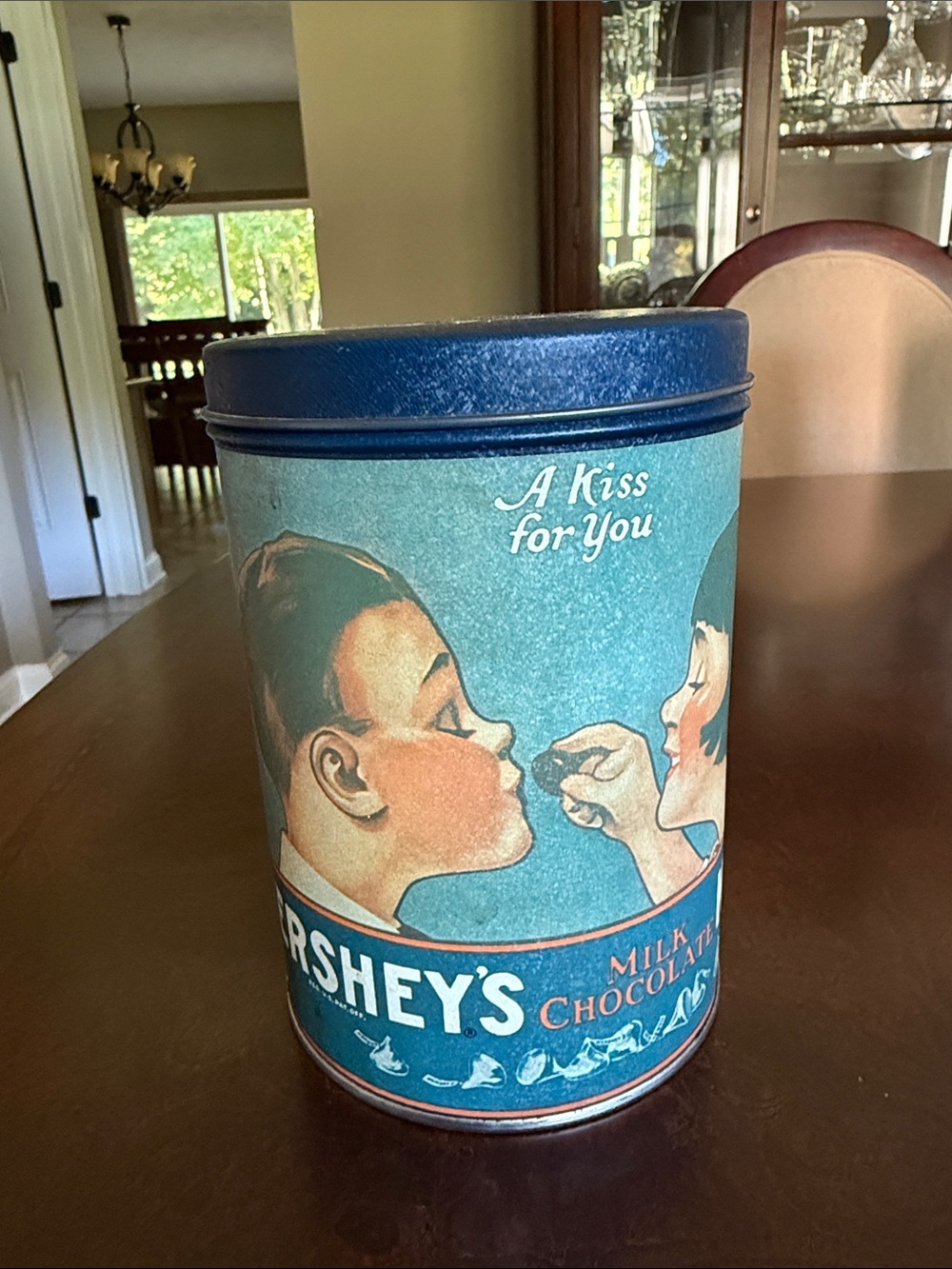 'A Kiss for You' Blue Decorative Tin